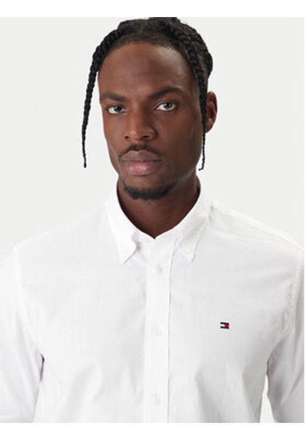 TOMMY HILFIGER - Tommy Hilfiger Koszula MW0MW40529 Biały Regular Fit. Kolor: biały. Materiał: bawełna