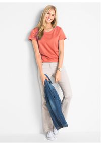 bonprix - Bluzka z okrągłym dekoltem (5 szt.). Kolor: pomarańczowy. Materiał: jersey. Długość rękawa: krótki rękaw. Długość: krótkie #3