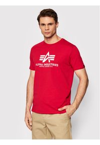 Alpha Industries T-Shirt Basic 100501 Czerwony Regular Fit. Kolor: czerwony. Materiał: bawełna #1