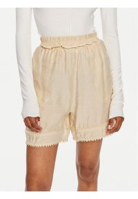 Munthe Szorty materiałowe Ohimo 242140224232 Beżowy Loose Fit. Kolor: beżowy. Materiał: materiał #1