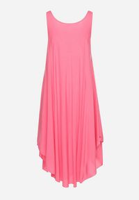 Born2be - Różowa Rozkloszowana Sukienka z Bawełny Tesaxelle. Okazja: na co dzień, na spotkanie biznesowe. Kolor: różowy. Materiał: bawełna. Typ sukienki: proste. Styl: casual, elegancki, biznesowy #7