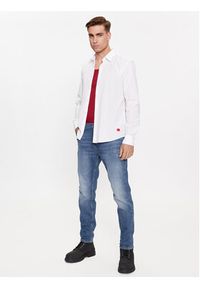 Hugo Koszula Ermo 50500216 Biały Slim Fit. Kolor: biały. Materiał: bawełna