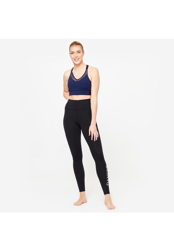 STAREVER - Legginsy do tańca nowoczesnego damskie Starever wysoki stan. Stan: podwyższony. Kolor: czarny, biały, wielokolorowy. Materiał: elastan, poliamid, materiał. Sport: taniec