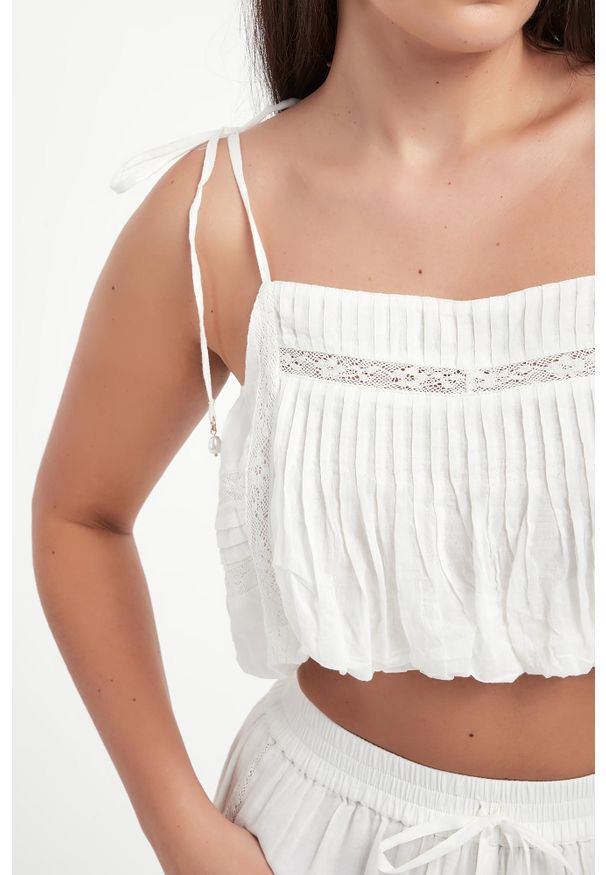 Twinset U&B - Top damski lniany bombka TWINSET U&B. Materiał: len