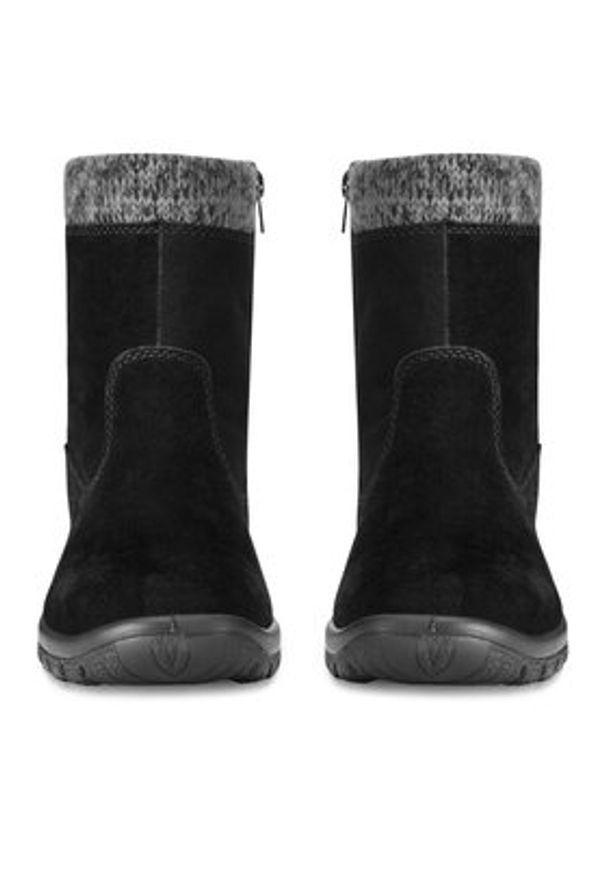 Rieker Botki L7165-00 Czarny. Kolor: czarny. Materiał: skóra, zamsz