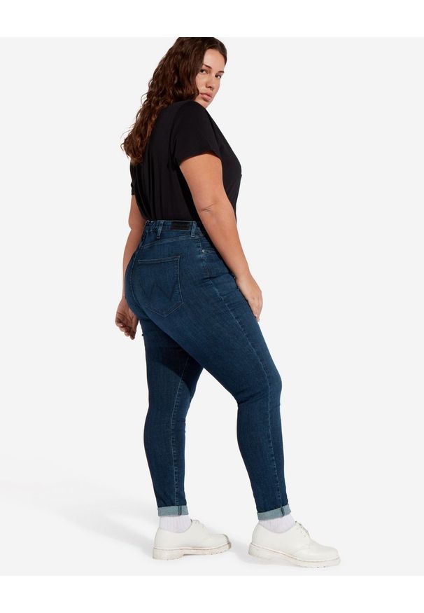 Wrangler - SPODNIE DAMSKIE WRANGLER SKINNY PLUS STRETCH DARK W24KWX053 112127966