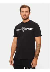 Plein Sport T-Shirt AADC MTK7197 SJY001N Czarny Regular Fit. Kolor: czarny. Materiał: bawełna. Styl: sportowy