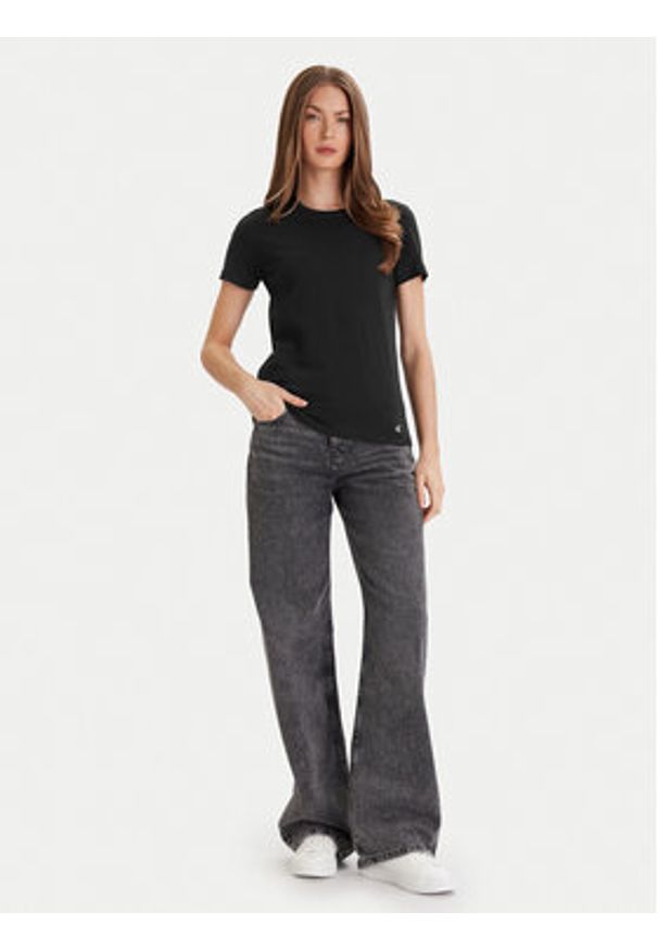 Calvin Klein Underwear Komplet t-shirtów LV00QS7485 Czarny Regular Fit. Kolor: czarny. Materiał: bawełna
