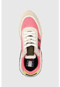Tommy Jeans sneakersy EN0EN01785.TIJ.CLEAT.W kolor różowy. Nosek buta: okrągły. Zapięcie: sznurówki. Kolor: różowy. Materiał: guma #4
