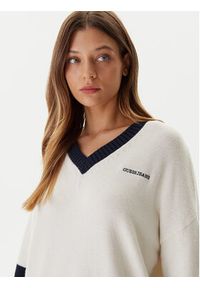 Guess Jeans Sweter W5BR10 Z0561 Écru Relaxed Fit. Materiał: bawełna #4