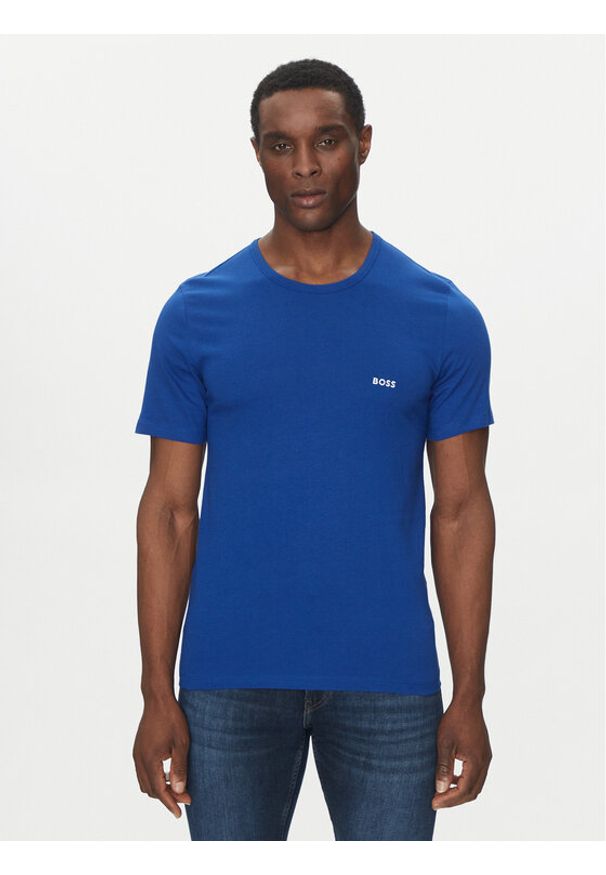 BOSS Komplet 3 t-shirtów TShirtRN 3P Classic 50532468 Niebieski Regular Fit. Kolor: niebieski. Materiał: bawełna