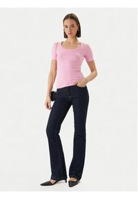 Just Cavalli T-Shirt 80PAHE22 CJ112 Różowy Slim Fit. Kolor: różowy. Materiał: bawełna #5