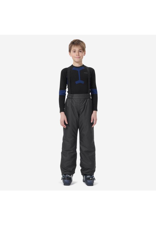 WEDZE - Spodnie narciarskie dla dzieci Wedze 100. Kolor: szary. Materiał: materiał, dzianina. Sezon: zima. Sport: narciarstwo