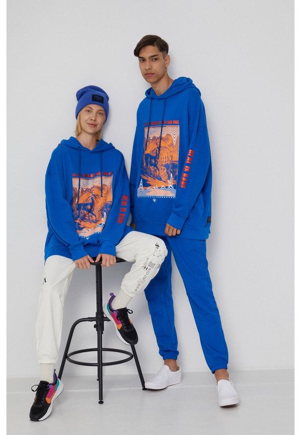 medicine - Medicine - Bluza bawełniana Unisex. Kolor: niebieski. Materiał: bawełna. Wzór: nadruk