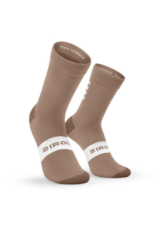 SIROKO - Skarpetki rowerowe Kolarstwo Siroko S1 Brown. Kolor: brązowy. Sport: kolarstwo