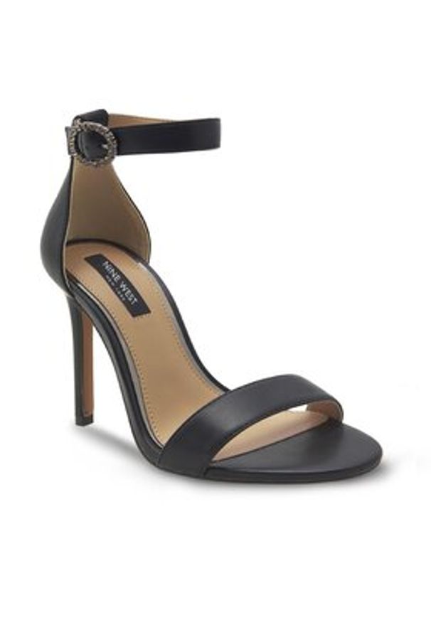 Nine West Sandały WFA2646-1 Czarny. Kolor: czarny. Materiał: skóra