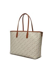 TOMMY HILFIGER - Tommy Hilfiger Torebka Th Monoplay Leather Tote AW0AW17379 Écru. Materiał: skórzane #5