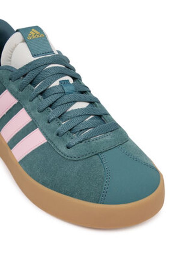 Adidas - adidas Sneakersy VL Court 3.0 Shoes JR0955 Zielony. Kolor: zielony. Materiał: skóra, zamsz