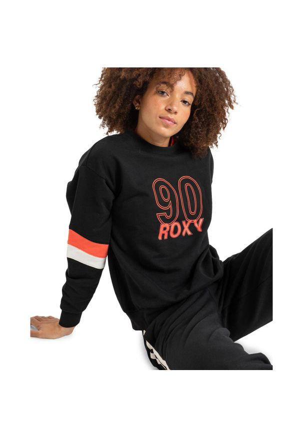 Roxy - Bluza z okrągłym dekoltem dla Kobiety ESSENTIAL ENERGY Czarny. Kolor: czarny. Materiał: materiał, bawełna