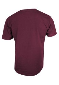 Stedman - Bordowy Bawełniany T-Shirt Męski Bez Nadruku -STEDMAN- Koszulka, Krótki Rękaw, Basic, U-neck. Okazja: na co dzień. Kolor: czerwony. Materiał: bawełna. Długość rękawa: krótki rękaw. Długość: krótkie. Styl: casual #2
