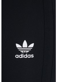 adidas Originals legginsy HC2067 damskie kolor czarny z aplikacją. Stan: podwyższony. Kolor: czarny. Materiał: dzianina, materiał. Wzór: aplikacja