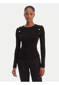 Guess Sweter W6RR58 Z2YK2 Czarny Regular Fit. Kolor: czarny. Materiał: wiskoza #1