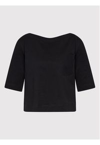 Sisley T-Shirt 3AIRL12OR Czarny Regular Fit. Kolor: czarny. Materiał: bawełna