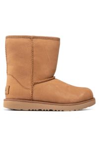 Ugg Śniegowce Classic Short II Wp 1019646K Brązowy. Kolor: brązowy. Materiał: nubuk, skóra