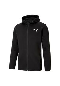 Bluza z kapturem Puma Evostripe Core Fz, Mężczyźni. Typ kołnierza: kaptur. Kolor: czarny. Materiał: materiał, bawełna. Sezon: jesień, zima