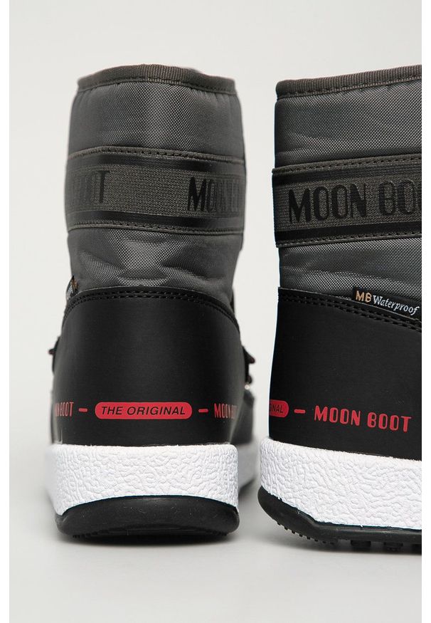 Moon Boot - Śniegowce. Nosek buta: okrągły. Zapięcie: sznurówki. Kolor: szary