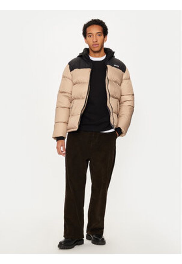 Schott NYC Kurtka zimowa UTAH Beżowy Regular Fit. Kolor: beżowy. Materiał: syntetyk. Sezon: zima