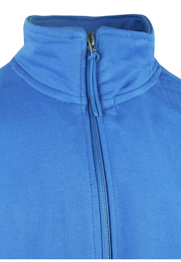 Lekka Bluza na Zamek z Wysokim Kołnierzem - Pako Jeans - Niebieska. Kolor: niebieski. Materiał: bawełna, poliester. Sezon: lato, wiosna
