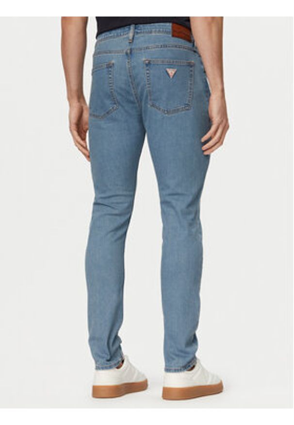 Guess T-Shirt M6GI21 K3053 Granatowy Regular Fit. Kolor: niebieski. Materiał: bawełna