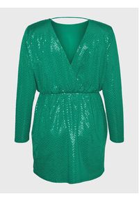 Vero Moda Curve Sukienka koktajlowa Kalla 1027822 Zielony Regular Fit. Kolor: zielony. Materiał: syntetyk. Styl: wizytowy