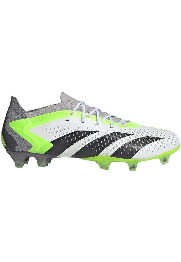 Adidas - Buty piłkarskie adidas Predator Accuracy.1 L Fg M GZ0032 białe. Zapięcie: sznurówki. Kolor: biały. Materiał: guma, syntetyk, materiał. Szerokość cholewki: normalna. Sport: piłka nożna