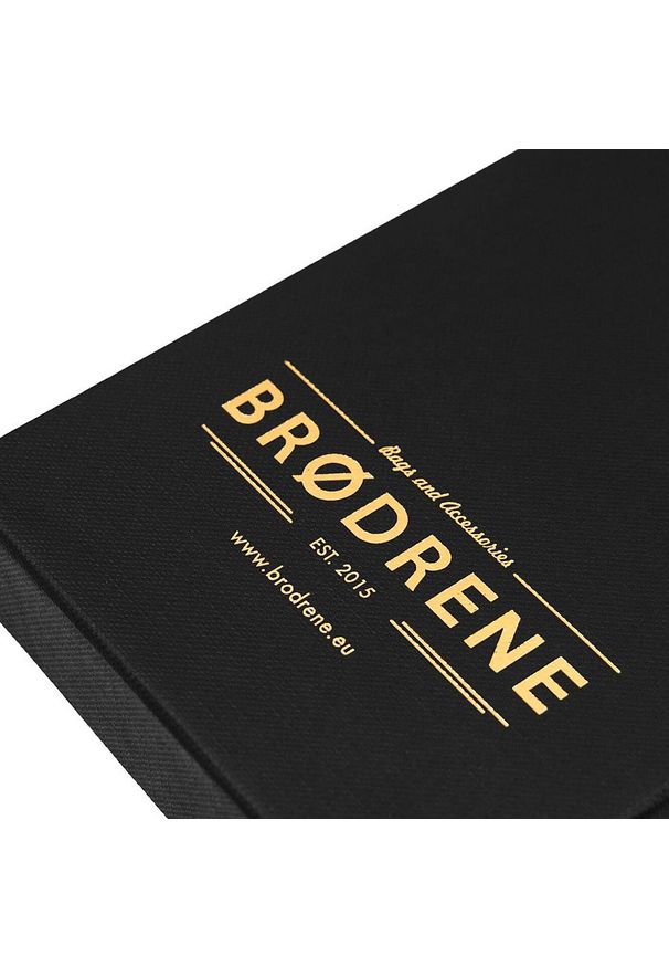 Skórzany cienki portfel slim wallet BRODRENE SW03 jasnobrązowy. Kolor: brązowy. Materiał: skóra