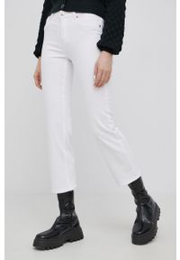 only - Only jeansy damskie medium waist. Kolor: biały