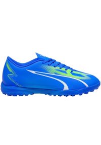 Buty piłkarskie Puma Ultra Play Tt M 107528 03 niebieskie. Zapięcie: sznurówki. Kolor: niebieski. Materiał: syntetyk, guma. Szerokość cholewki: normalna. Sport: piłka nożna