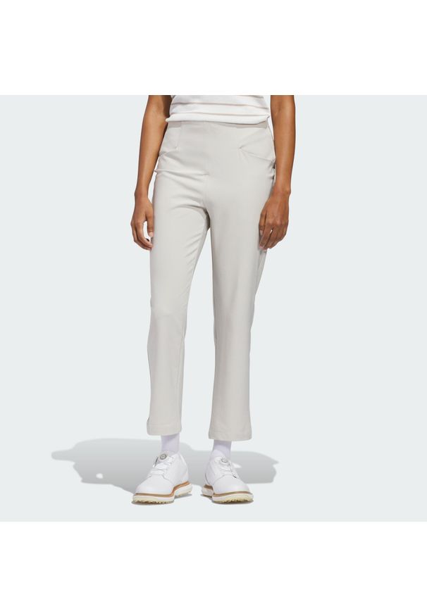 Adidas - Spodnie Do Kostki Ultimate365+. Stan: podwyższony. Kolor: beżowy. Sport: golf