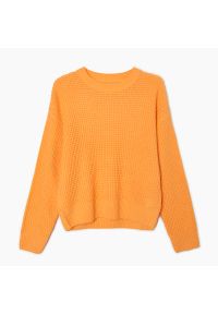 Cropp - Sweter basic - Pomarańczowy. Kolor: pomarańczowy