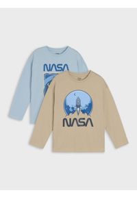 Sinsay - Koszulka 2 pack NASA - wielobarwny. Długość rękawa: długi rękaw. Długość: długie. Wzór: nadruk