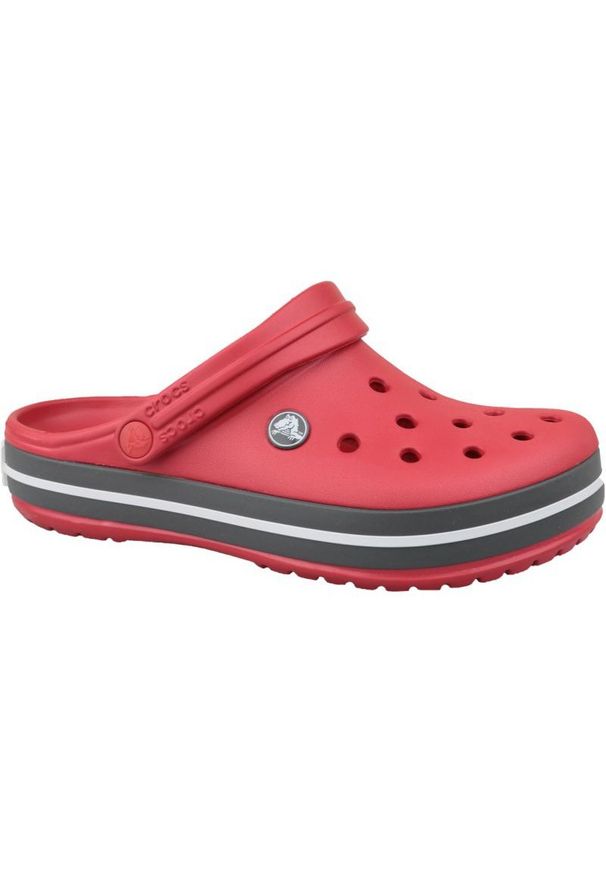 Klapki Crocs Crockband Clog U 11016-6EN czarne czerwone. Kolor: wielokolorowy, czarny, czerwony. Materiał: materiał