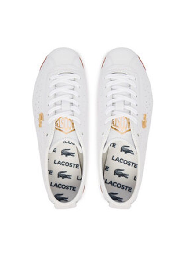 Lacoste Sneakersy Club-Low 51SFA0177 Biały. Kolor: biały. Materiał: skóra