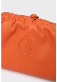 Trussardi Jeans - Trussardi Torebka kolor pomarańczowy. Kolor: pomarańczowy. Rodzaj torebki: na ramię