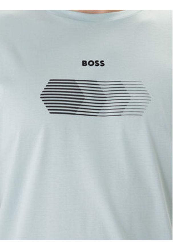 BOSS T-Shirt TS_Unity 50554557 Turkusowy Regular Fit. Kolor: turkusowy. Materiał: bawełna