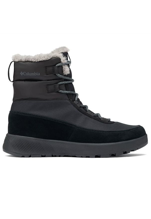columbia - Buty Columbia Autumn Slopeside Peak 1950881010 - czarne. Kolor: czarny. Materiał: materiał, skóra, guma. Szerokość cholewki: normalna. Sezon: zima