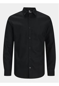Jack & Jones - Jack&Jones Koszula Harvey 12248522 Czarny Slim Fit. Kolor: czarny. Materiał: bawełna, syntetyk