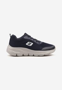 Born2be - Granatowe Buty Sportowe Sneakersy z Aplikacją na Piankowej Podeszwie Sonorwena. Kolor: niebieski. Materiał: jeans. Wzór: aplikacja