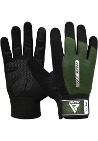 RDX SPORTS - Rękawiczki treningowe W1 - wyjątkowo przyczepne - Zielony – M. Kolor: czarny, wielokolorowy, zielony. Sport: fitness #1