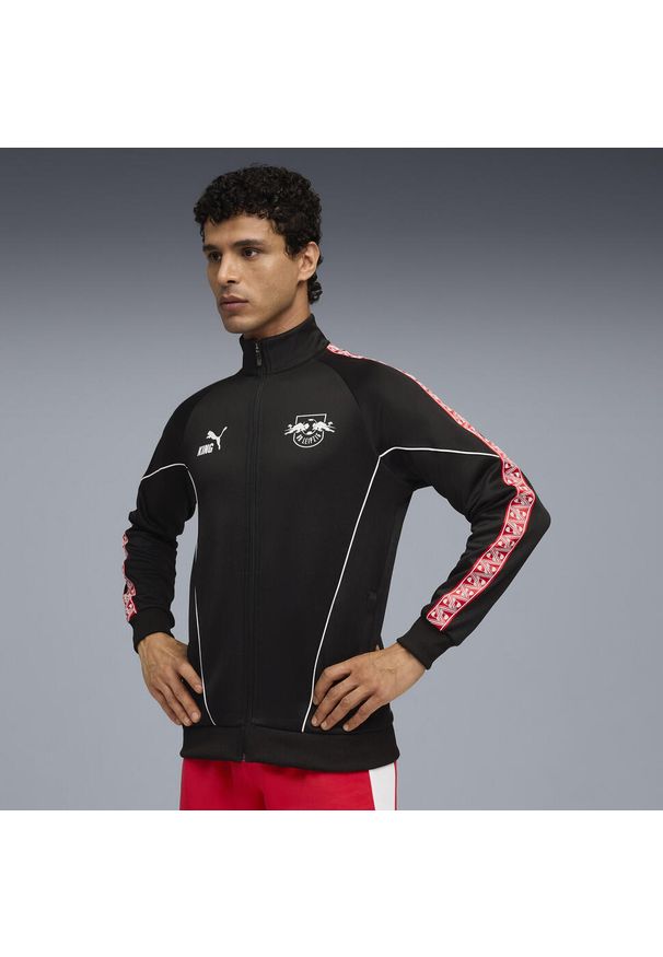 Puma - Męska kurtka RB Leipzig KING Anthem PUMA. Kolor: wielokolorowy, czarny, czerwony. Sport: bieganie
